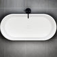 Stone Soaking Bathtub Antique Finish Oval Back to Wall Bath Tub (Faucet not Included) Clearhalo 'Bathroom Remodel & Bathroom Fixtures' 'Bathtubs' 'Home Improvement' 'home_improvement' 'home_improvement_bathtubs' 'Showers & Bathtubs' 6921746
