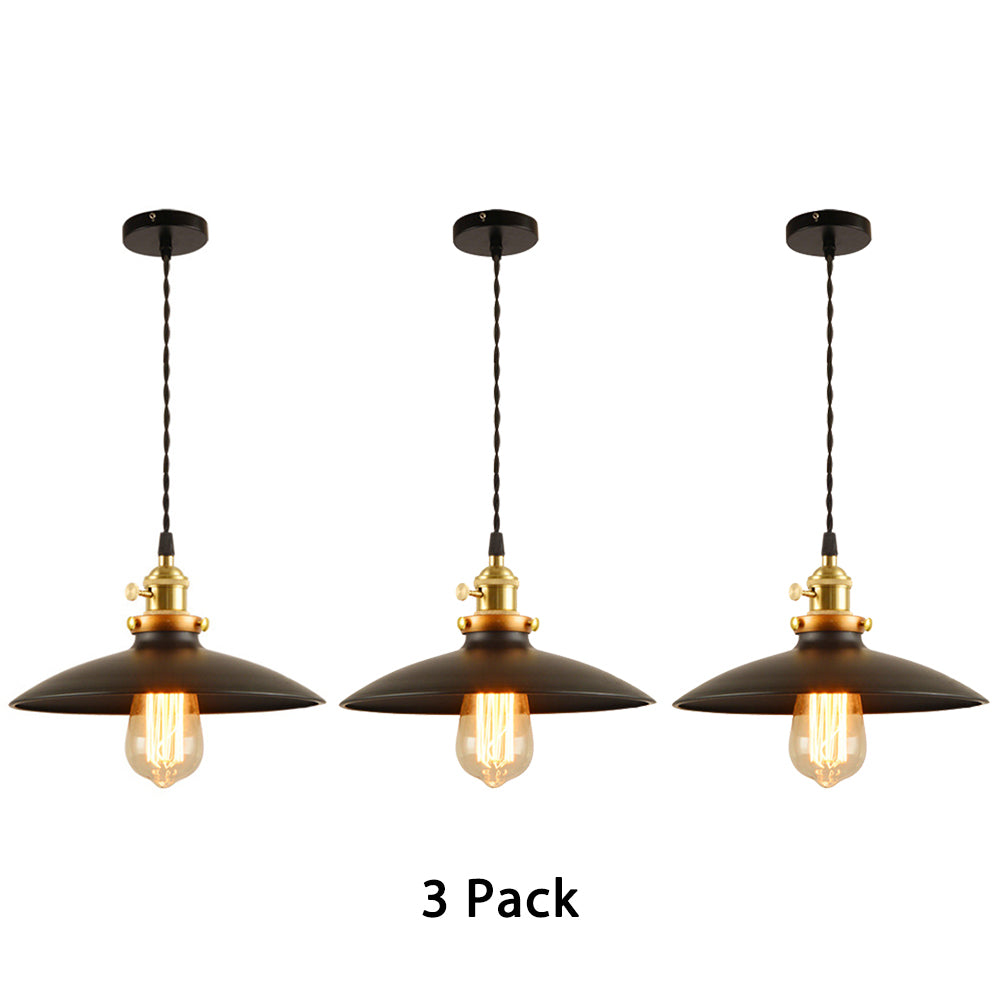 Industrial Style Bowl Pendant Lamp 10"/12.5" Wide 1 Light Metal Hanging Light in Black/White/Red over Table Clearhalo 'Art Deco Pendants' 'Black' 'Cast Iron' 'Ceiling Lights' 'Ceramic' 'Crystal' 'Industrial Pendants' 'Industrial' 'Metal' 'Middle Century Pendants' 'Pendant Lights' 'Pendants' 'Rustic Pendants' 'Tiffany' Lighting' 69242