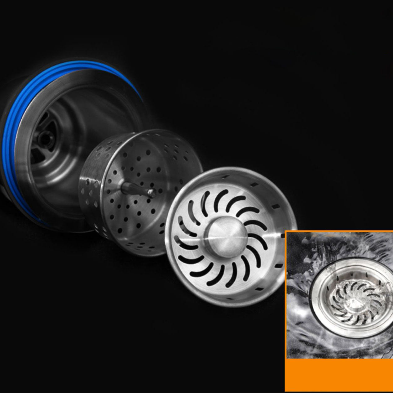 Round Granite Kitchen Sink in Black with Drain Assembly Undermount Sink Clearhalo 'Home Improvement' 'home_improvement' 'home_improvement_kitchen_sinks' 'Kitchen Remodel & Kitchen Fixtures' 'Kitchen Sinks & Faucet Components' 'Kitchen Sinks' 'kitchen_sinks' 6926713