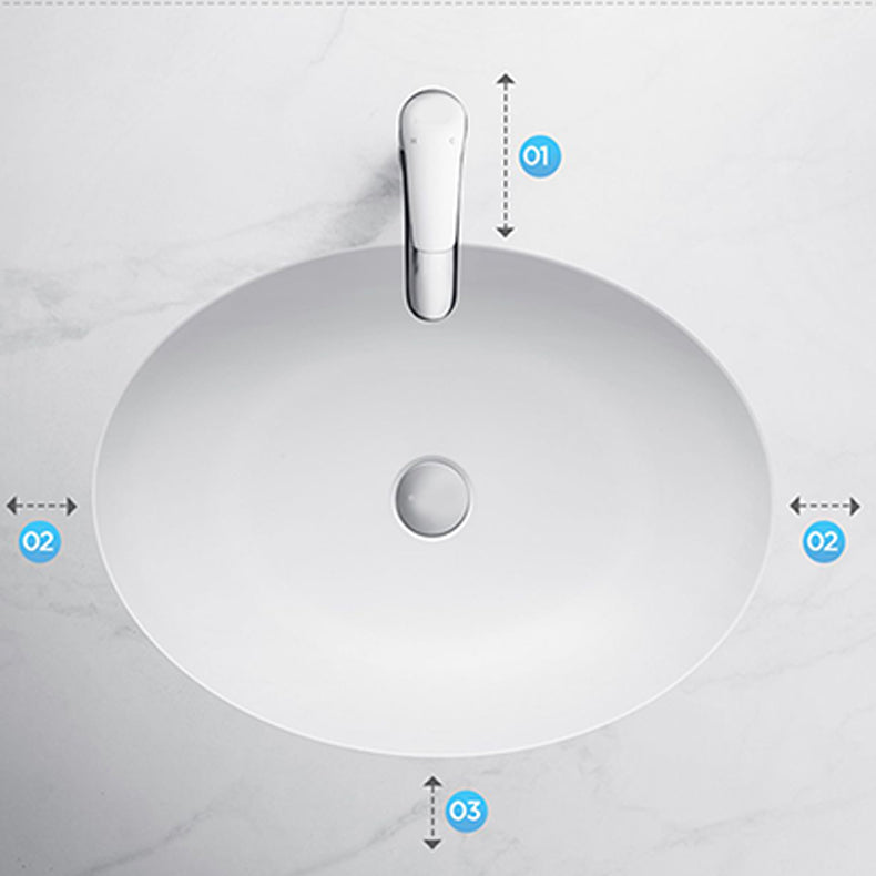 Oval Porcelain Vessel Sink Modern Bathroom Sink with Overflow(Not Including Faucet) Clearhalo 'Bathroom Remodel & Bathroom Fixtures' 'Bathroom Sinks & Faucet Components' 'Bathroom Sinks' 'bathroom_sink' 'Home Improvement' 'home_improvement' 'home_improvement_bathroom_sink' 6926848