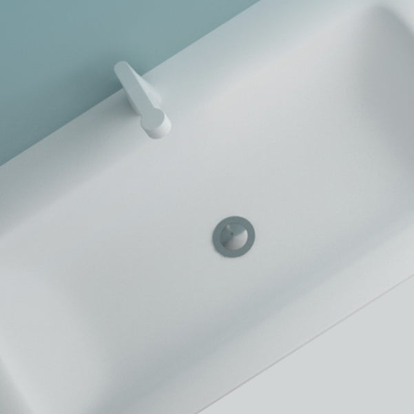 Modern Bathroom Sink Rectangular Wall Mount Bathroom Sink (Not Including Faucet) Clearhalo 'Bathroom Remodel & Bathroom Fixtures' 'Bathroom Sinks & Faucet Components' 'Bathroom Sinks' 'bathroom_sink' 'Home Improvement' 'home_improvement' 'home_improvement_bathroom_sink' 6926870