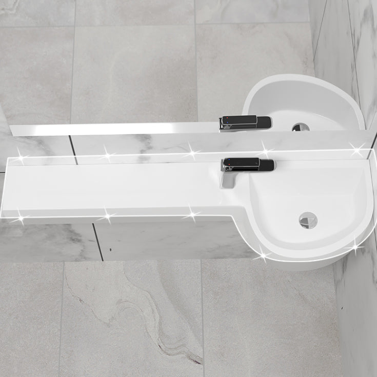 Modern Bathroom Sink Man Made Rock Specialty Wall Mount Bathroom Sink without Faucet Clearhalo 'Bathroom Remodel & Bathroom Fixtures' 'Bathroom Sinks & Faucet Components' 'Bathroom Sinks' 'bathroom_sink' 'Home Improvement' 'home_improvement' 'home_improvement_bathroom_sink' 6926886