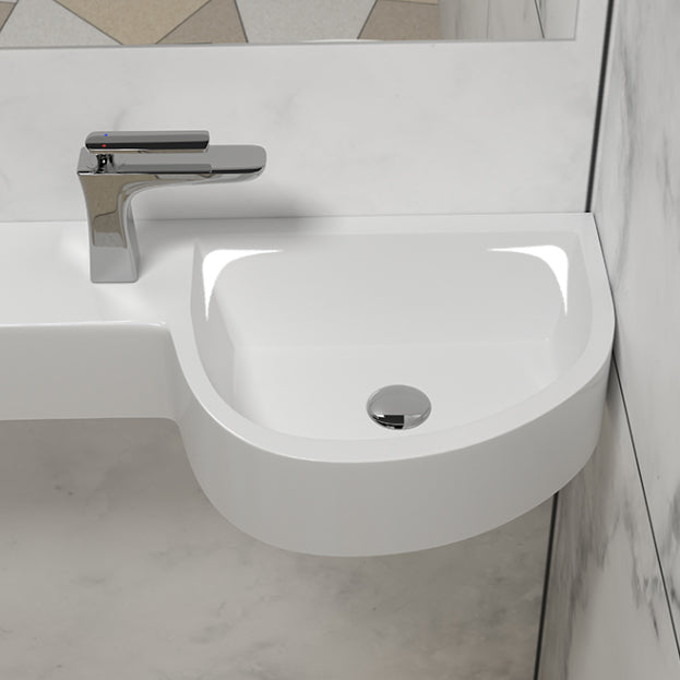 Modern Bathroom Sink Man Made Rock Specialty Wall Mount Bathroom Sink without Faucet Clearhalo 'Bathroom Remodel & Bathroom Fixtures' 'Bathroom Sinks & Faucet Components' 'Bathroom Sinks' 'bathroom_sink' 'Home Improvement' 'home_improvement' 'home_improvement_bathroom_sink' 6926892
