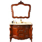 Drawers Vanity Set Wood Frame Oval Single Sink Mirror Freestanding Vanity with 2 Doors Clearhalo 'Bathroom Remodel & Bathroom Fixtures' 'Bathroom Vanities' 'bathroom_vanities' 'Home Improvement' 'home_improvement' 'home_improvement_bathroom_vanities' 6926954