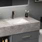 Single Sink Vanity Set Stone Top Mirror Freestanding Drawers Grey Bathroom Vanity Clearhalo 'Bathroom Remodel & Bathroom Fixtures' 'Bathroom Vanities' 'bathroom_vanities' 'Home Improvement' 'home_improvement' 'home_improvement_bathroom_vanities' 6926976