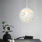 8"/12" W Stenciled Metal Shade Pendant Light Contemporary 1 Light Dining Room Hanging Light in Black/White Clearhalo 'Ceiling Lights' 'Modern Pendants' 'Modern' 'Pendant Lights' 'Pendants' Lighting' 69271