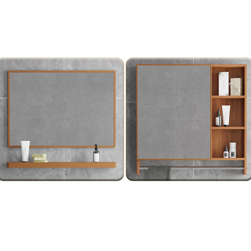 Rectangle Vanity Set Metal Frame Mirror Freestanding 2 Doors Single Sink Bath Vanity Clearhalo 'Bathroom Remodel & Bathroom Fixtures' 'Bathroom Vanities' 'bathroom_vanities' 'Home Improvement' 'home_improvement' 'home_improvement_bathroom_vanities' 6927225