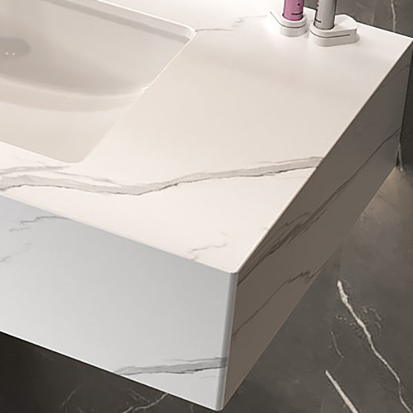 Stone Vanity White Wall Mount Double Sink Waterproof Bath Vanity with Mirror Clearhalo 'Bathroom Remodel & Bathroom Fixtures' 'Bathroom Vanities' 'bathroom_vanities' 'Home Improvement' 'home_improvement' 'home_improvement_bathroom_vanities' 6927275