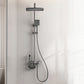 Shower System Square Massage Jet Handheld Shower Head Shower Trim Grey Digital Display Not Included Clearhalo 'Bathroom Remodel & Bathroom Fixtures' 'Home Improvement' 'home_improvement' 'home_improvement_shower_faucets' 'Shower Faucets & Systems' 'shower_faucets' 'Showers & Bathtubs Plumbing' 'Showers & Bathtubs' 6927298