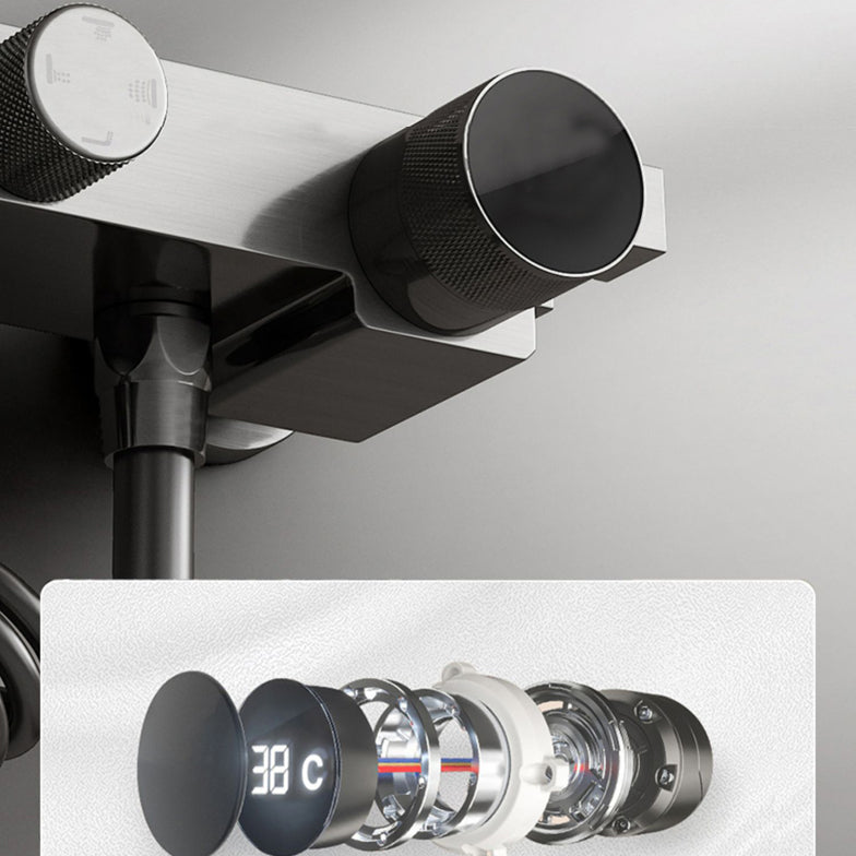 Shower System Square Massage Jet Handheld Shower Head Shower Trim Clearhalo 'Bathroom Remodel & Bathroom Fixtures' 'Home Improvement' 'home_improvement' 'home_improvement_shower_faucets' 'Shower Faucets & Systems' 'shower_faucets' 'Showers & Bathtubs Plumbing' 'Showers & Bathtubs' 6927306