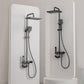 Shower System Square Massage Jet Handheld Shower Head Shower Trim Clearhalo 'Bathroom Remodel & Bathroom Fixtures' 'Home Improvement' 'home_improvement' 'home_improvement_shower_faucets' 'Shower Faucets & Systems' 'shower_faucets' 'Showers & Bathtubs Plumbing' 'Showers & Bathtubs' 6927307