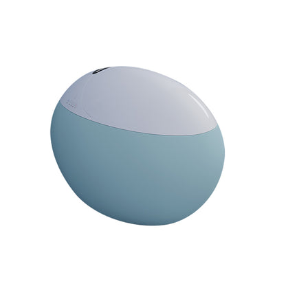 Contemporary Antimicrobial Floor Standing Bidet Round White Vitreous China Bidets Automatic Lid 12" Clearhalo 'Bathroom Remodel & Bathroom Fixtures' 'Bidets' 'Home Improvement' 'home_improvement' 'home_improvement_bidets' 'Toilets & Bidets' 6927489