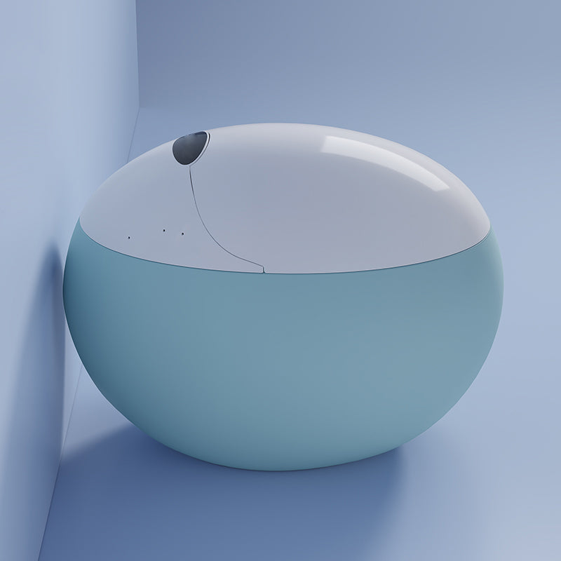 Contemporary Antimicrobial Floor Standing Bidet Round White Vitreous China Bidets Clearhalo 'Bathroom Remodel & Bathroom Fixtures' 'Bidets' 'Home Improvement' 'home_improvement' 'home_improvement_bidets' 'Toilets & Bidets' 6927491