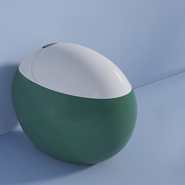 Contemporary Round Floor Mount Bidet with Heated Seat and Remote Control Included Clearhalo 'Bathroom Remodel & Bathroom Fixtures' 'Bidets' 'Home Improvement' 'home_improvement' 'home_improvement_bidets' 'Toilets & Bidets' 6927519