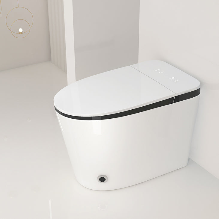 Contemporary White Elongated Water Pressure Control Dryer Floor Mount Bidet Clearhalo 'Bathroom Remodel & Bathroom Fixtures' 'Bidets' 'Home Improvement' 'home_improvement' 'home_improvement_bidets' 'Toilets & Bidets' 6927543