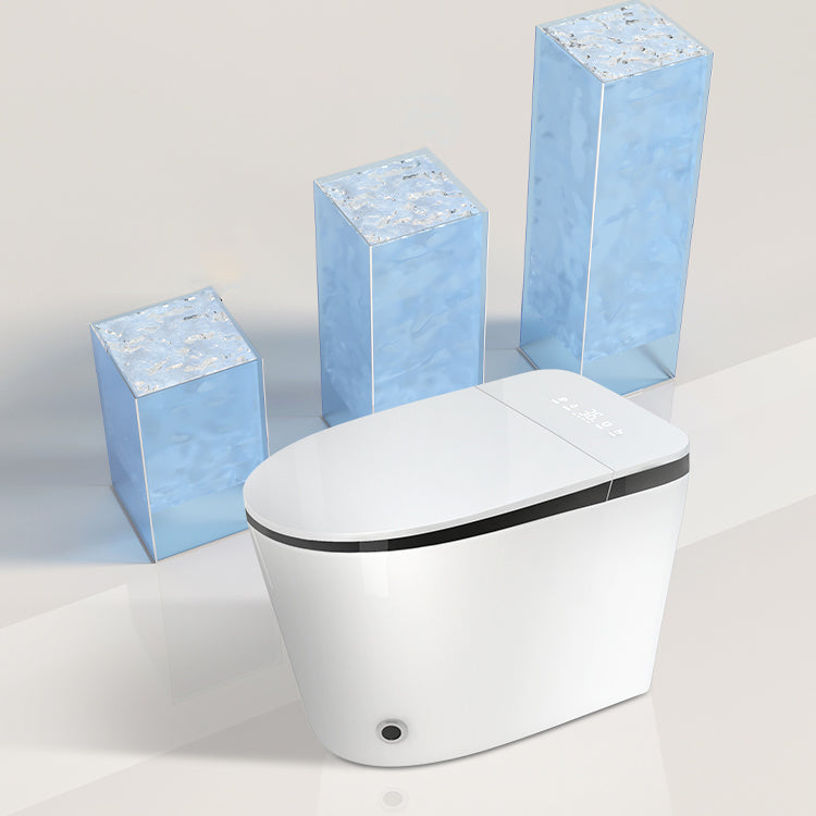 Contemporary White Elongated Water Pressure Control Dryer Floor Mount Bidet Clearhalo 'Bathroom Remodel & Bathroom Fixtures' 'Bidets' 'Home Improvement' 'home_improvement' 'home_improvement_bidets' 'Toilets & Bidets' 6927549