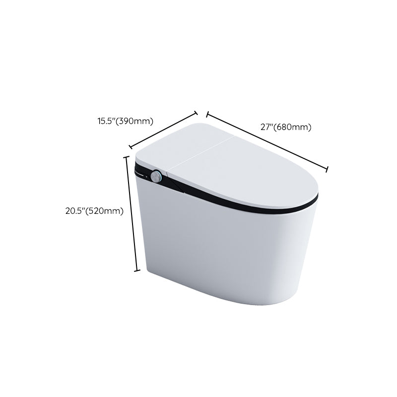 Contemporary Ceramic Elongated Heated Seat Floor Mount Bidet Clearhalo 'Bathroom Remodel & Bathroom Fixtures' 'Bidets' 'Home Improvement' 'home_improvement' 'home_improvement_bidets' 'Toilets & Bidets' 6927607