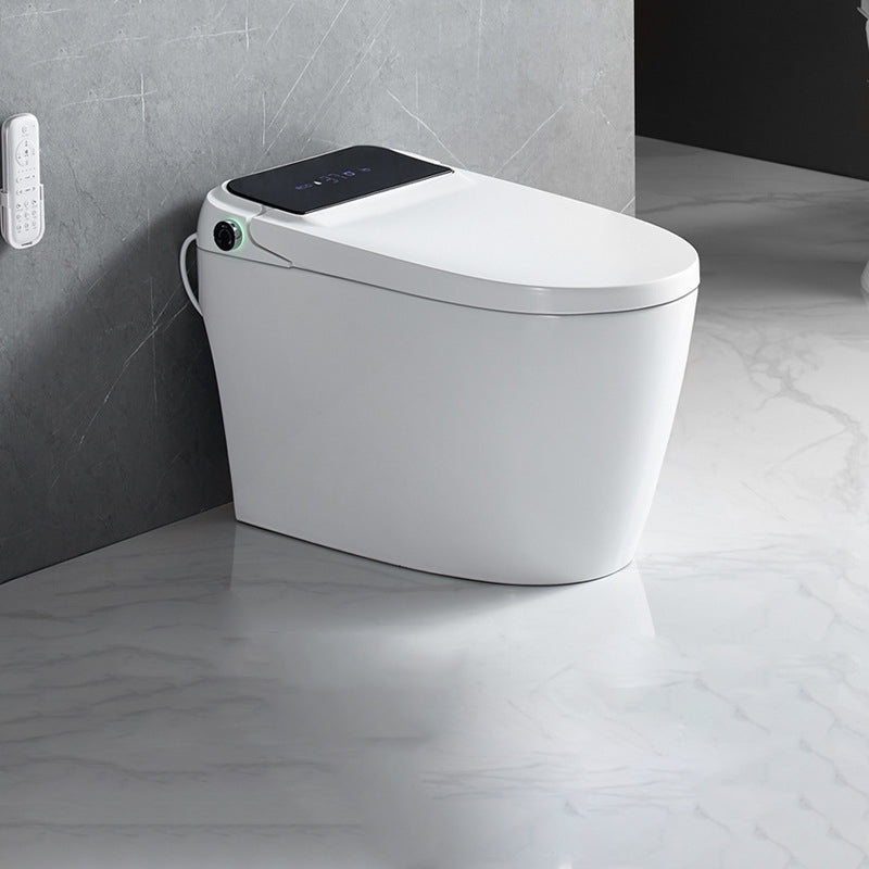 Elongated Floor Mount Bidet Contemporary White Floor Standing Bidet with Heated Seat Automatic Lid( Top Configuration) No Clearhalo 'Bathroom Remodel & Bathroom Fixtures' 'Bidets' 'Home Improvement' 'home_improvement' 'home_improvement_bidets' 'Toilets & Bidets' 6927609