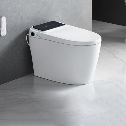 Elongated Floor Mount Bidet Contemporary White Floor Standing Bidet with Heated Seat Automatic Lid( Top Configuration) No Clearhalo 'Bathroom Remodel & Bathroom Fixtures' 'Bidets' 'Home Improvement' 'home_improvement' 'home_improvement_bidets' 'Toilets & Bidets' 6927609