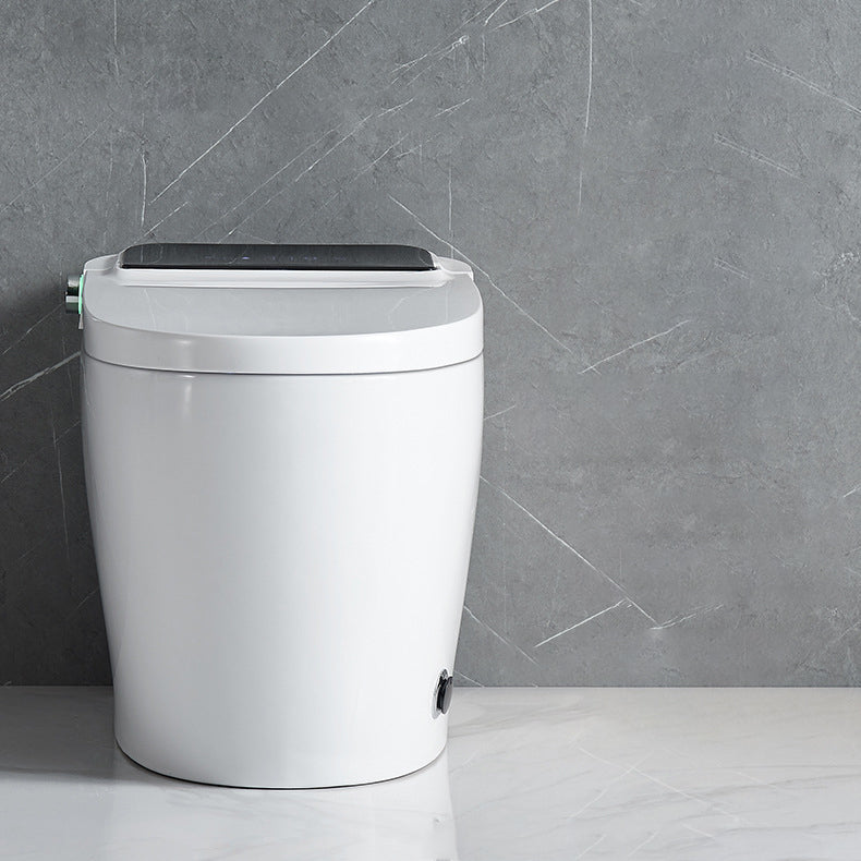 Elongated Floor Mount Bidet Contemporary White Floor Standing Bidet with Heated Seat Clearhalo 'Bathroom Remodel & Bathroom Fixtures' 'Bidets' 'Home Improvement' 'home_improvement' 'home_improvement_bidets' 'Toilets & Bidets' 6927611