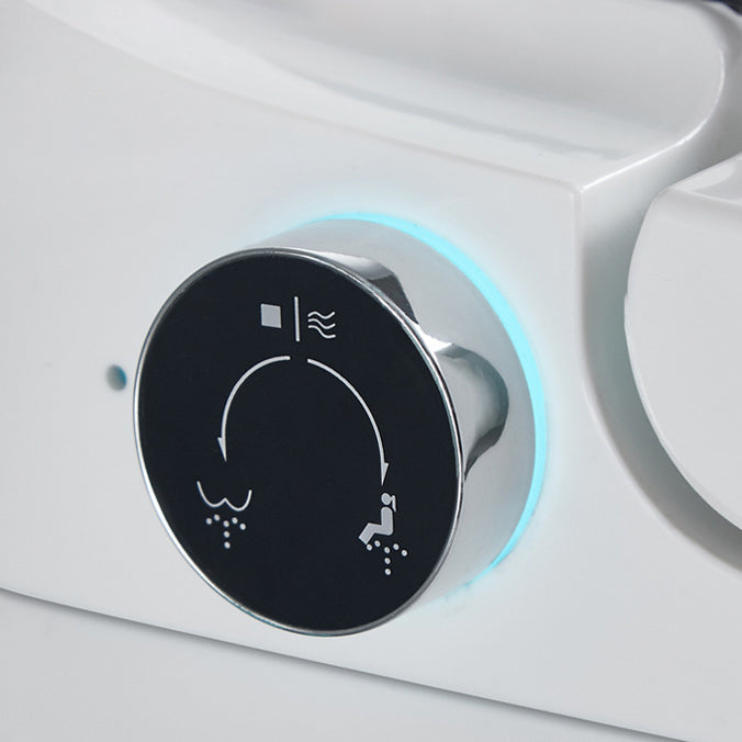 Elongated Floor Mount Bidet Contemporary White Floor Standing Bidet with Heated Seat Clearhalo 'Bathroom Remodel & Bathroom Fixtures' 'Bidets' 'Home Improvement' 'home_improvement' 'home_improvement_bidets' 'Toilets & Bidets' 6927614