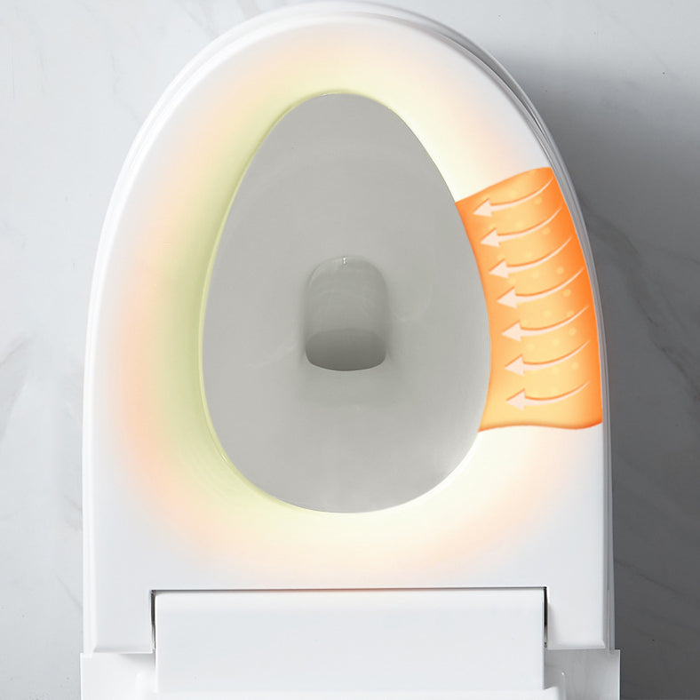 Elongated Floor Mount Bidet Contemporary White Floor Standing Bidet with Heated Seat Clearhalo 'Bathroom Remodel & Bathroom Fixtures' 'Bidets' 'Home Improvement' 'home_improvement' 'home_improvement_bidets' 'Toilets & Bidets' 6927617