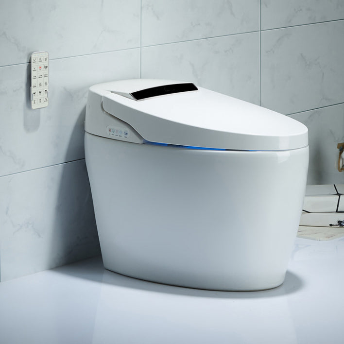 Contemporary Ceramic White Elongated Heated Seat Floor Mount Bidet Clearhalo 'Bathroom Remodel & Bathroom Fixtures' 'Bidets' 'Home Improvement' 'home_improvement' 'home_improvement_bidets' 'Toilets & Bidets' 6927625