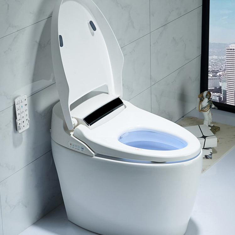 Contemporary Ceramic White Elongated Heated Seat Floor Mount Bidet Clearhalo 'Bathroom Remodel & Bathroom Fixtures' 'Bidets' 'Home Improvement' 'home_improvement' 'home_improvement_bidets' 'Toilets & Bidets' 6927628