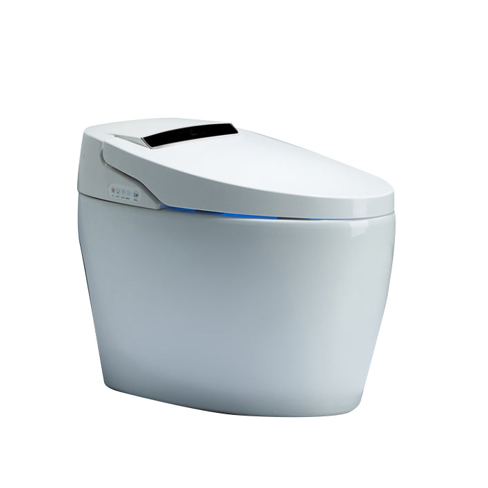 Contemporary Ceramic White Elongated Heated Seat Floor Mount Bidet Clearhalo 'Bathroom Remodel & Bathroom Fixtures' 'Bidets' 'Home Improvement' 'home_improvement' 'home_improvement_bidets' 'Toilets & Bidets' 6927630