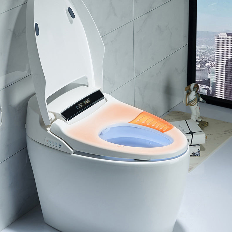 Contemporary Ceramic White Elongated Heated Seat Floor Mount Bidet Clearhalo 'Bathroom Remodel & Bathroom Fixtures' 'Bidets' 'Home Improvement' 'home_improvement' 'home_improvement_bidets' 'Toilets & Bidets' 6927636