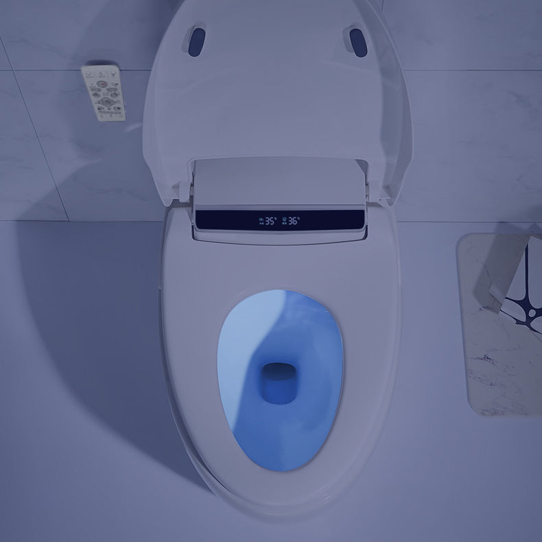 Contemporary Ceramic White Elongated Heated Seat Floor Mount Bidet Clearhalo 'Bathroom Remodel & Bathroom Fixtures' 'Bidets' 'Home Improvement' 'home_improvement' 'home_improvement_bidets' 'Toilets & Bidets' 6927637