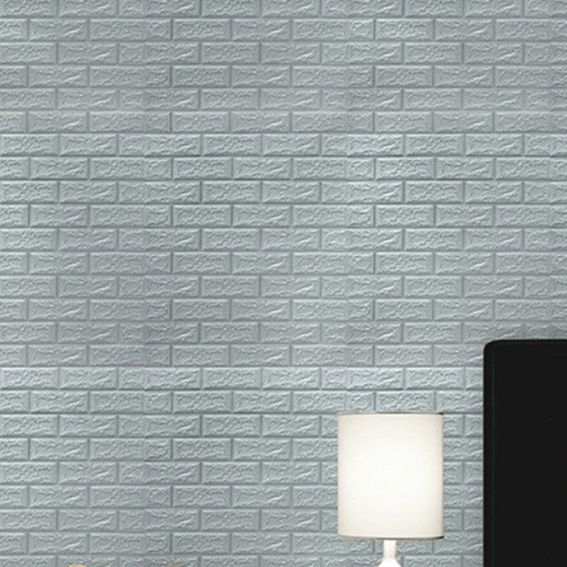 Modern Pearl Wainscoting Wall Access Panel Peel and Stick Wall Tile Set of 200 Silver Gray 27.6"L x 5.9"W 200-Piece Set Clearhalo 'Flooring 'Home Improvement' 'home_improvement' 'home_improvement_wall_paneling' 'Wall Paneling' 'wall_paneling' 'Walls & Ceilings' Walls and Ceiling' 6927640