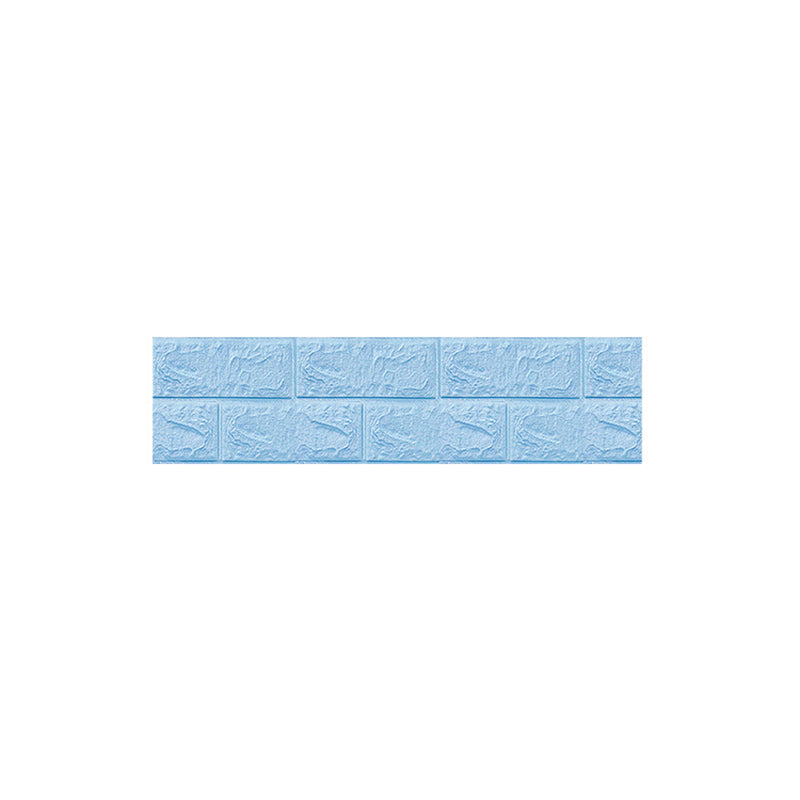 Modern Pearl Wainscoting Wall Access Panel Peel and Stick Wall Tile Set of 200 Blue 27.6"L x 5.9"W 200-Piece Set Clearhalo 'Flooring 'Home Improvement' 'home_improvement' 'home_improvement_wall_paneling' 'Wall Paneling' 'wall_paneling' 'Walls & Ceilings' Walls and Ceiling' 6927653