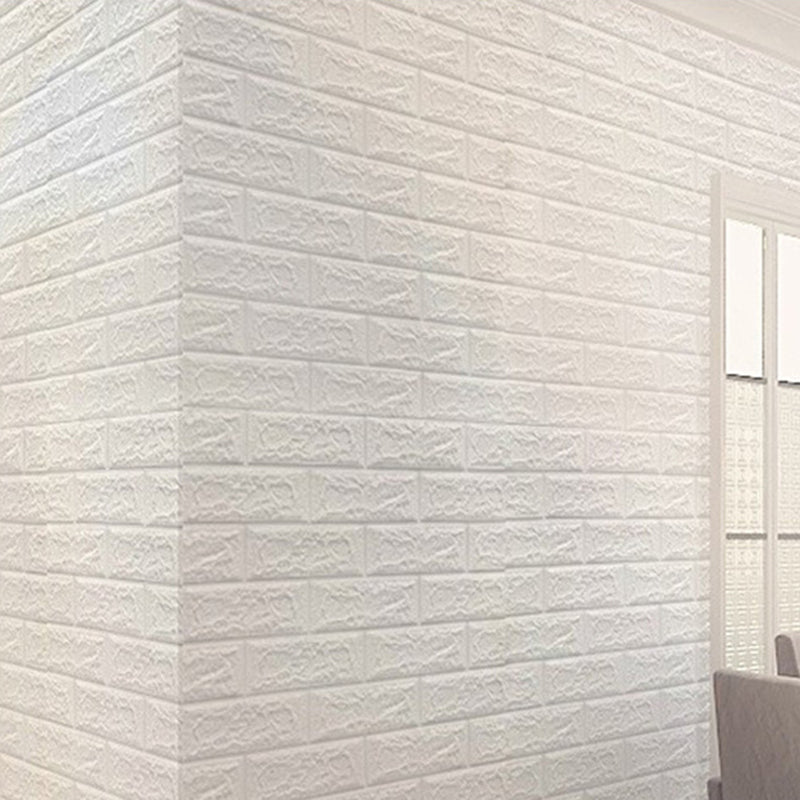 Modern Pearl Wainscoting Wall Access Panel Peel and Stick Wall Tile Set of 200 White 27.6"L x 5.9"W 200-Piece Set Clearhalo 'Flooring 'Home Improvement' 'home_improvement' 'home_improvement_wall_paneling' 'Wall Paneling' 'wall_paneling' 'Walls & Ceilings' Walls and Ceiling' 6927660