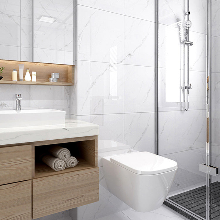 Plastic Peel and Stick Backsplash Single Tile Rectangular Wallpaper White 50-Piece Set Clearhalo 'Flooring 'Home Improvement' 'home_improvement' 'home_improvement_peel_stick_blacksplash' 'Peel & Stick Backsplash Tile' 'peel_stick_blacksplash' 'Walls & Ceilings' Walls and Ceiling' 6927671