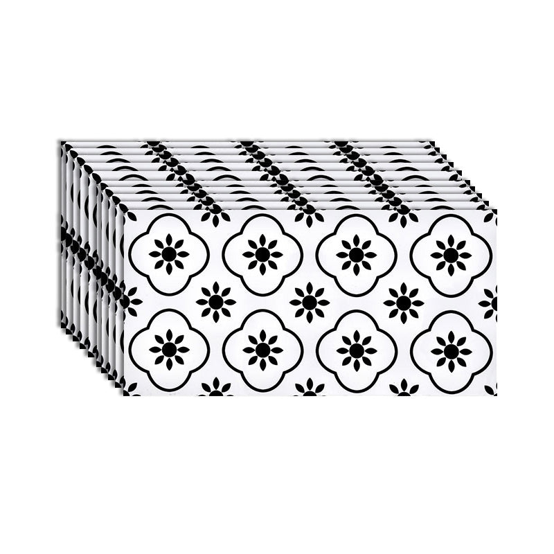 Field Tile Peel and Stick Backsplash Plastic Peel and Stick Backsplash with Waterproof Black-White Clearhalo 'Flooring 'Home Improvement' 'home_improvement' 'home_improvement_peel_stick_blacksplash' 'Peel & Stick Backsplash Tile' 'peel_stick_blacksplash' 'Walls & Ceilings' Walls and Ceiling' 6927687