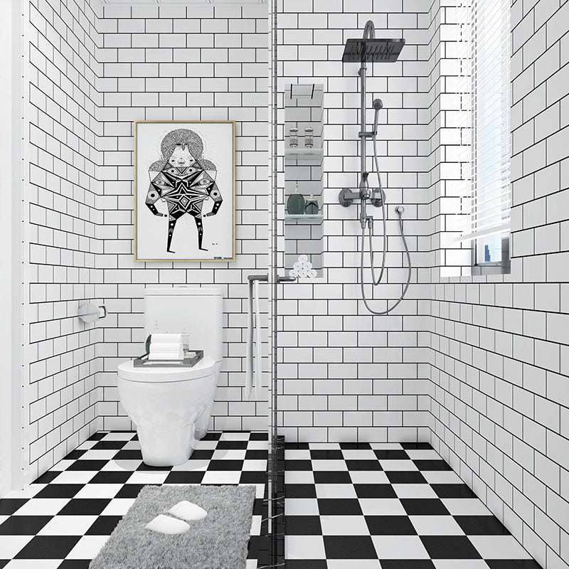 Field Tile Peel and Stick Backsplash Plastic Peel and Stick Backsplash with Waterproof White 100-Piece Set Clearhalo 'Flooring 'Home Improvement' 'home_improvement' 'home_improvement_peel_stick_blacksplash' 'Peel & Stick Backsplash Tile' 'peel_stick_blacksplash' 'Walls & Ceilings' Walls and Ceiling' 6927688