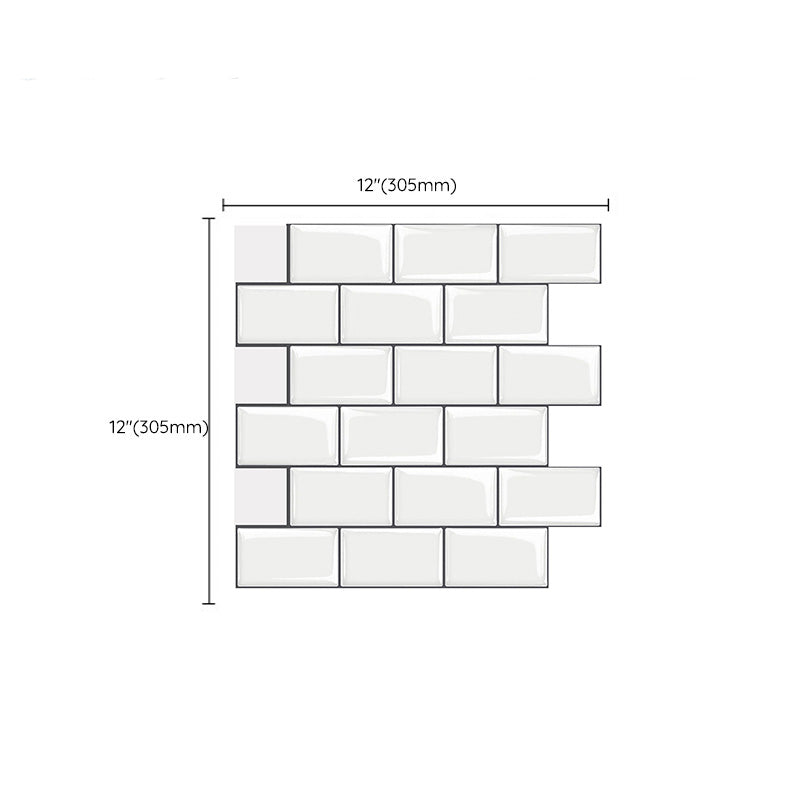 Mosaic Tile Peel and Stick Wall Tile Modern Style Wallpaper with Square Shape Clearhalo 'Flooring 'Home Improvement' 'home_improvement' 'home_improvement_peel_stick_blacksplash' 'Peel & Stick Backsplash Tile' 'peel_stick_blacksplash' 'Walls & Ceilings' Walls and Ceiling' 6927763