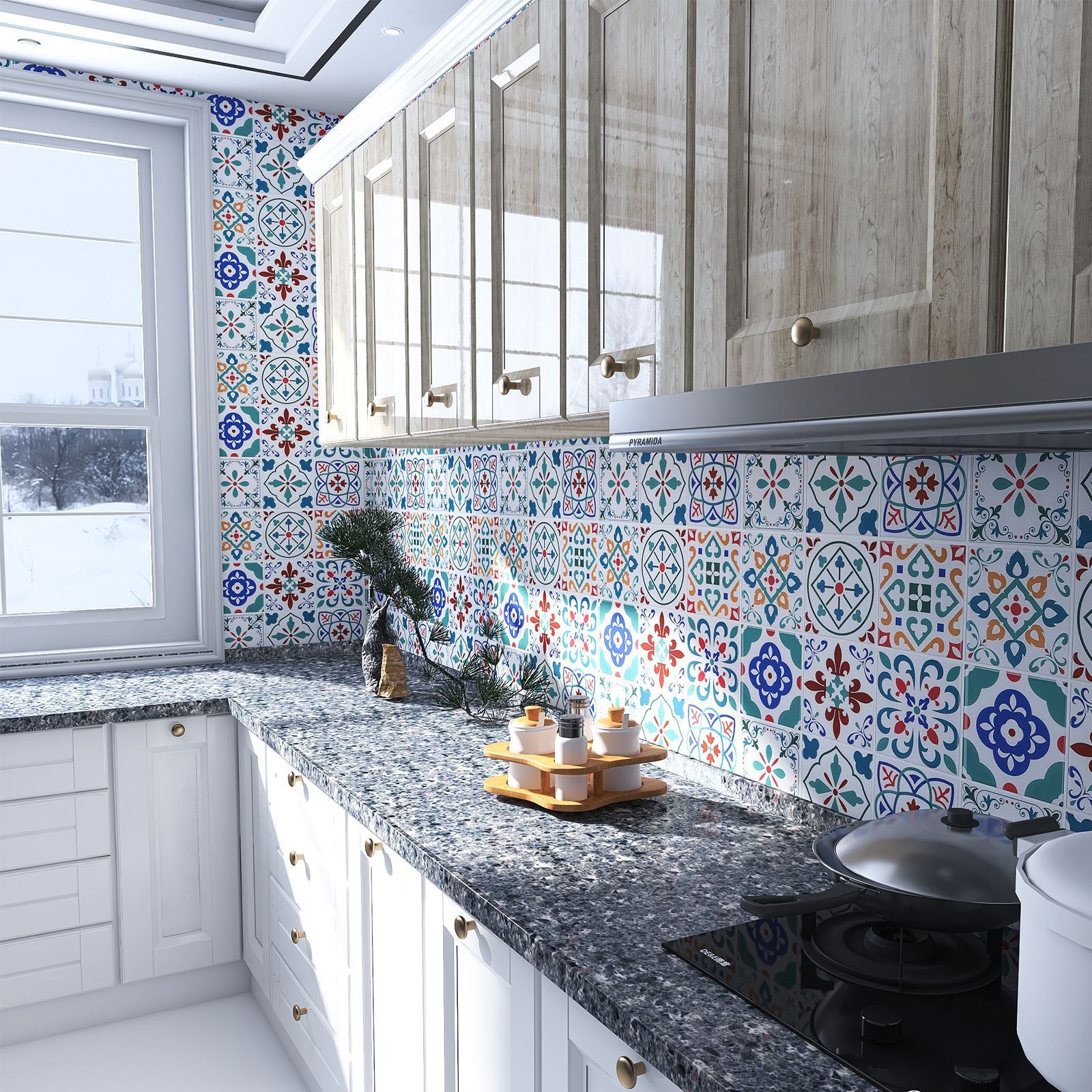 Mosaic Tile Peel and Stick Wall Tile Modern Wallpaper with Waterproof Blue Clearhalo 'Flooring 'Home Improvement' 'home_improvement' 'home_improvement_peel_stick_blacksplash' 'Peel & Stick Backsplash Tile' 'peel_stick_blacksplash' 'Walls & Ceilings' Walls and Ceiling' 6927768