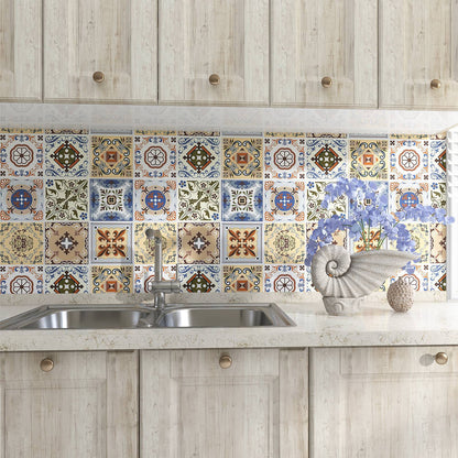 Mosaic Tile Peel and Stick Wall Tile Modern Wallpaper with Waterproof Yellow Clearhalo 'Flooring 'Home Improvement' 'home_improvement' 'home_improvement_peel_stick_blacksplash' 'Peel & Stick Backsplash Tile' 'peel_stick_blacksplash' 'Walls & Ceilings' Walls and Ceiling' 6927772