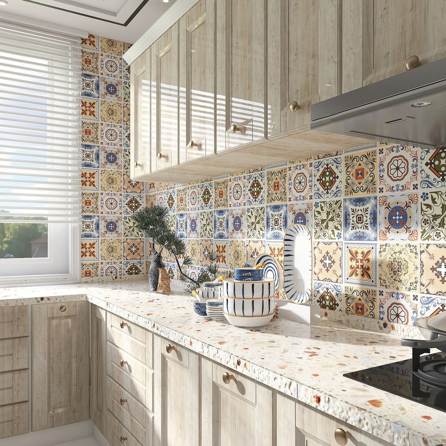 Mosaic Tile Peel and Stick Wall Tile Modern Peel and Stick Wall Tile with Waterproof 50-Piece Set Clearhalo 'Flooring 'Home Improvement' 'home_improvement' 'home_improvement_peel_stick_blacksplash' 'Peel & Stick Backsplash Tile' 'peel_stick_blacksplash' 'Walls & Ceilings' Walls and Ceiling' 6927775
