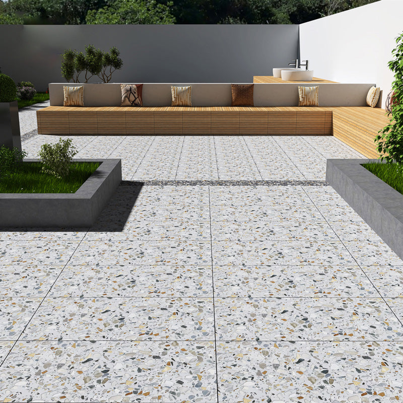 Floor and Wall Tile Ceramic Marble Pattern Outdoor Floor and Wall Tile White 36 Pieces Clearhalo 'Floor Tiles & Wall Tiles' 'floor_tiles_wall_tiles' 'Flooring 'Home Improvement' 'home_improvement' 'home_improvement_floor_tiles_wall_tiles' Walls and Ceiling' 6927781
