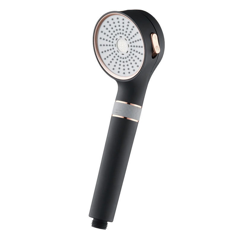 Shower Head 3-Setting Modern Round Plastic Water Filtration Handheld Shower Head Black Clearhalo 'Bathroom Remodel & Bathroom Fixtures' 'Home Improvement' 'home_improvement' 'home_improvement_shower_heads' 'Shower Heads' 'shower_heads' 'Showers & Bathtubs Plumbing' 'Showers & Bathtubs' 6928095