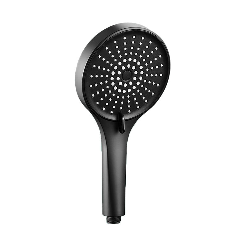 Plastic Hand Shower Round Handheld Shower Head with Self-Cleaning Black Hand Shower Clearhalo 'Bathroom Remodel & Bathroom Fixtures' 'Home Improvement' 'home_improvement' 'home_improvement_shower_heads' 'Shower Heads' 'shower_heads' 'Showers & Bathtubs Plumbing' 'Showers & Bathtubs' 6928110