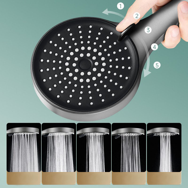 Plastic Hand Shower Round Handheld Shower Head with Self-Cleaning Clearhalo 'Bathroom Remodel & Bathroom Fixtures' 'Home Improvement' 'home_improvement' 'home_improvement_shower_heads' 'Shower Heads' 'shower_heads' 'Showers & Bathtubs Plumbing' 'Showers & Bathtubs' 6928112