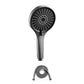 Plastic Hand Shower Round Handheld Shower Head with Self-Cleaning Grey Shower Head with Hose Clearhalo 'Bathroom Remodel & Bathroom Fixtures' 'Home Improvement' 'home_improvement' 'home_improvement_shower_heads' 'Shower Heads' 'shower_heads' 'Showers & Bathtubs Plumbing' 'Showers & Bathtubs' 6928123