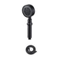 Contemporary Hand Shower Plastic Round Hand Shower with Self-Cleaning Black Shower Head with Hose Clearhalo 'Bathroom Remodel & Bathroom Fixtures' 'Home Improvement' 'home_improvement' 'home_improvement_shower_heads' 'Shower Heads' 'shower_heads' 'Showers & Bathtubs Plumbing' 'Showers & Bathtubs' 6928137