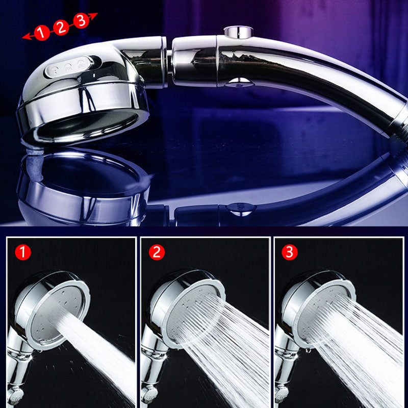 Contemporary Shower Combo Handheld Shower Head Plastic Wall-Mount Round Shower Head Combo Clearhalo 'Bathroom Remodel & Bathroom Fixtures' 'Home Improvement' 'home_improvement' 'home_improvement_shower_heads' 'Shower Heads' 'shower_heads' 'Showers & Bathtubs Plumbing' 'Showers & Bathtubs' 6928174