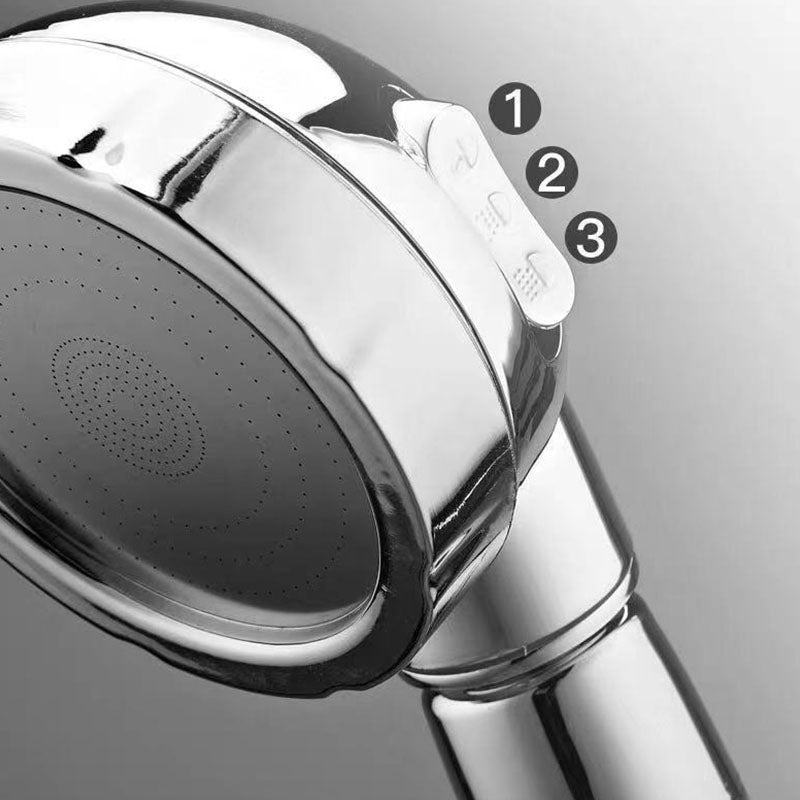 Contemporary Shower Combo Handheld Shower Head Plastic Wall-Mount Round Shower Head Combo Clearhalo 'Bathroom Remodel & Bathroom Fixtures' 'Home Improvement' 'home_improvement' 'home_improvement_shower_heads' 'Shower Heads' 'shower_heads' 'Showers & Bathtubs Plumbing' 'Showers & Bathtubs' 6928177