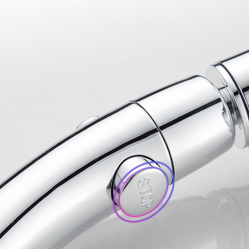 Contemporary Shower Combo Handheld Shower Head Plastic Wall-Mount Round Shower Head Combo Clearhalo 'Bathroom Remodel & Bathroom Fixtures' 'Home Improvement' 'home_improvement' 'home_improvement_shower_heads' 'Shower Heads' 'shower_heads' 'Showers & Bathtubs Plumbing' 'Showers & Bathtubs' 6928178